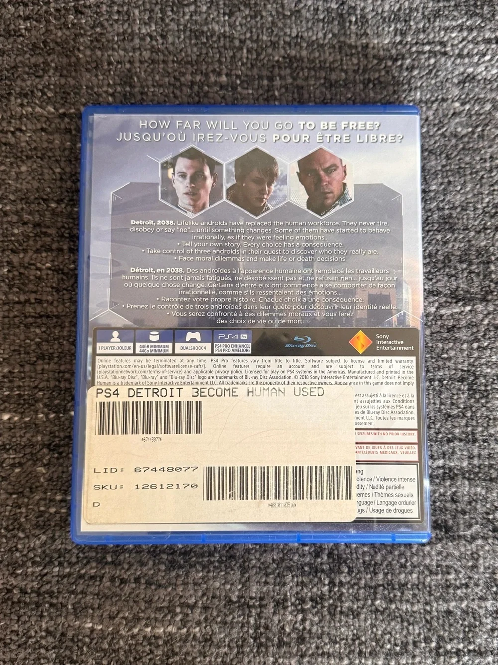Detroit Become Human Sony PS4 Game Playstation 4 - Picture 2 of 3
